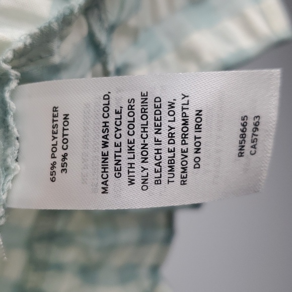 Open Edit Gingham Ruffle Hem Tank Top Size Large - Picture 6 of 7